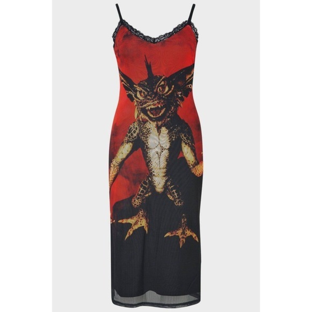 Killstar X Gremlins Halloween mohawk mesh midi dress size XL
